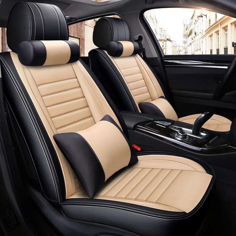 Чехлы для автомобильных сидений из искусственной кожи Honda Fit Jazz 2009 2013 аксессуары