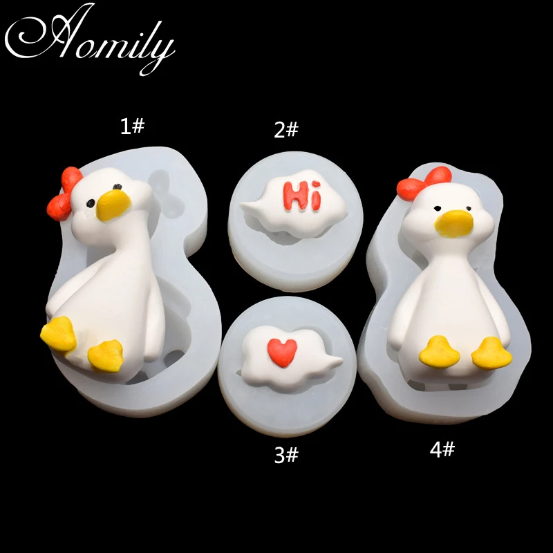 

Amoliy бантом утка пар Силиконовые формы любовь Fondant (сахарная) форма для выпечки тортов Diy Форма для ароматерапии аксессуары для украшения тор...