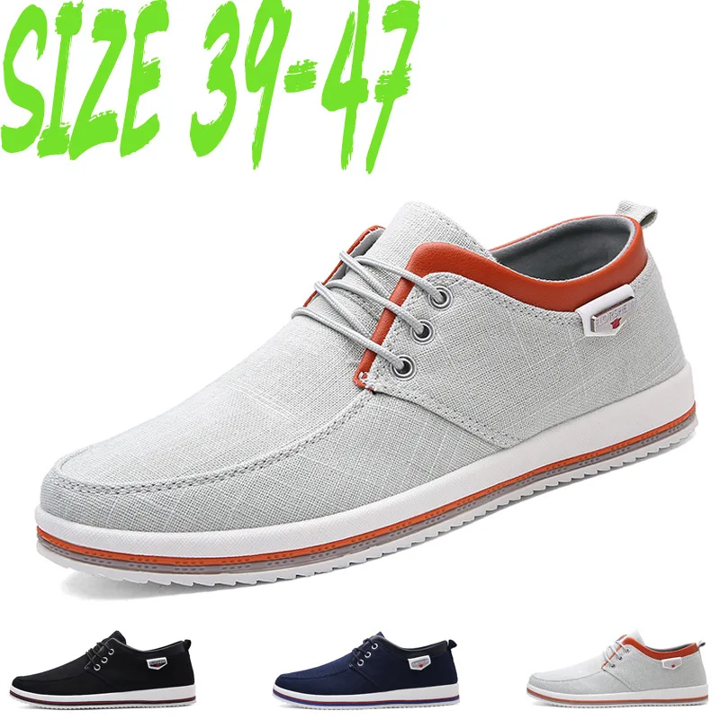 

2020 New Arrival Spring Summer Comfortable Casual Shoes Mens Canvas Shoes For Men Lace-Up Brand Fashion Flat Loafers Shoe