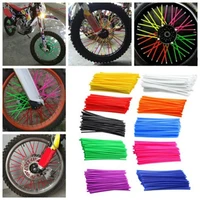 36pcs motorcycle dirt bike wheel rim spokes skins off road shrouds covers universal decor for yamaha honda kawasaki