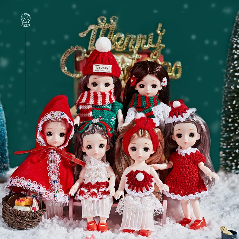 1/12 шарнирная кукла в рождественском стиле 6 дюймов мини 13 шарниров подвижная