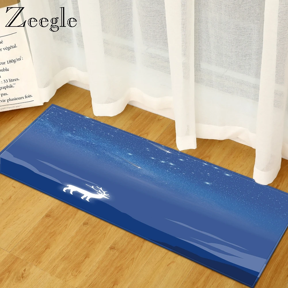 Zeegle большой Размеры прихожей коврик фланелевый ковер для Спальня Ванная комната
