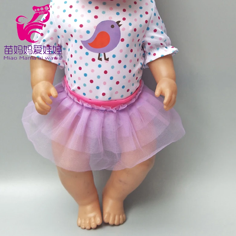 

Clothes Fit 43cm Baby Doll Clothes Children Christmas Gift 18 inch baby dolls skirt and shirt