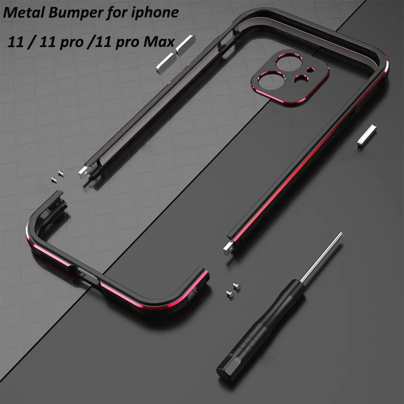 

Bumper For iphone 11 Pro Max Case Metal Camera Lens Protector for iphone 11 Pro Max Aluminum Phone Bumper Cover iphone11