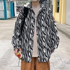 Мужская Фланелевая рубашка с длинным рукавом и принтом, в Корейском стиле