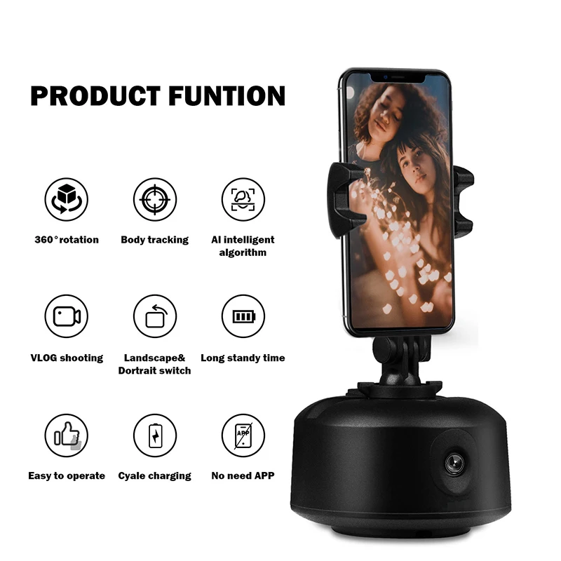 

Mobile Phone Holder Plug-And-Play 360-Degree Rotating Network Video Conference Live Broadcast Ai Synthesis Free App Holders