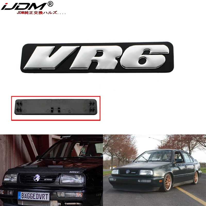 

iJDM 1PC Car Accessories 3D VR6 ABS Car Bumper Grille Emblem Badge Decal Sticker for VW Jetta Golf ,etc Car styling