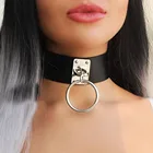 Сексуальный женский ошейник из искусственной кожи, цепочка, черный ошейник, флирт, панк-рейв, гот, Харадзюку, личность, эротивечерние, косплей, фетиш