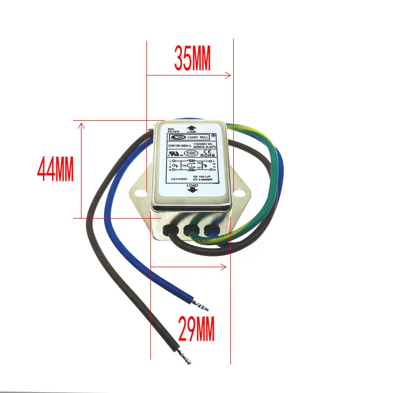 1 шт./лот EMI фильтр CW1B-06A-L 6A 115V 250V CW1B 50/60Hz