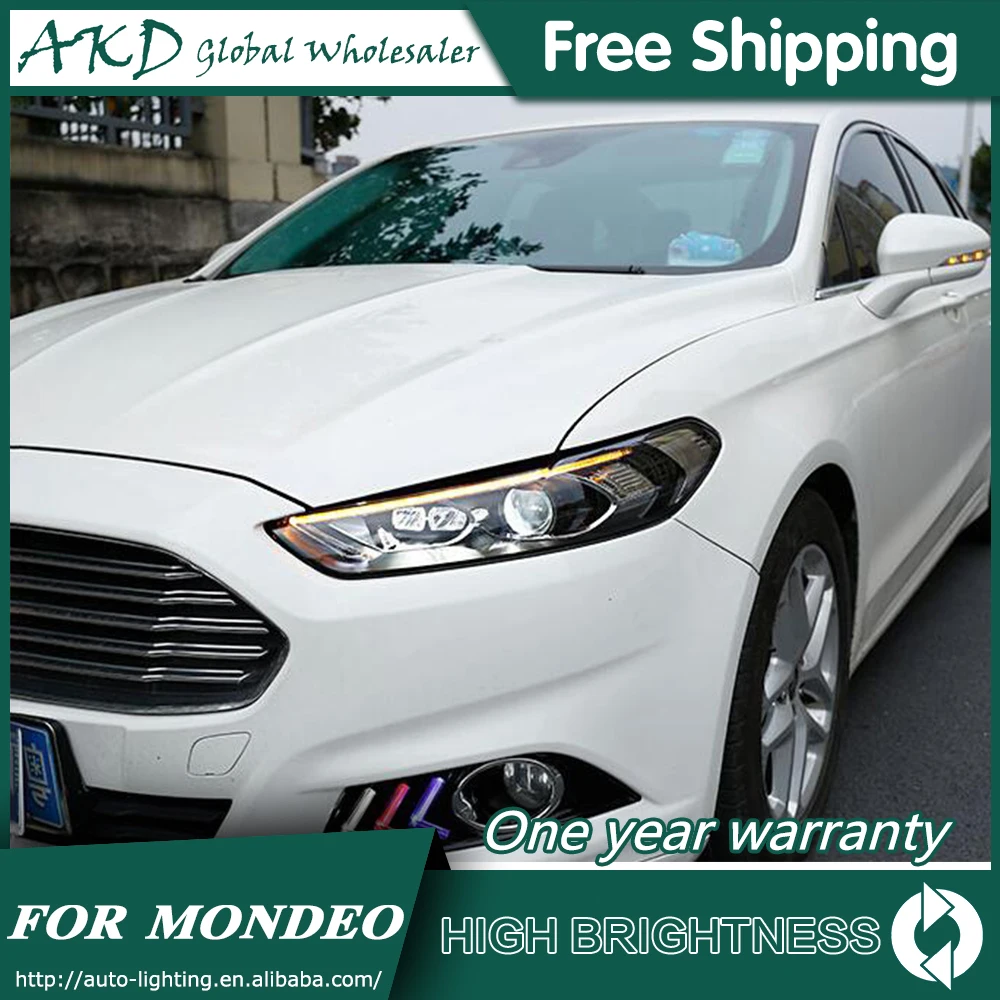 Фары для автомобиля Ford Fusion Mondeo 2013- DRL дневные ходовые огни головная лампа светодиодный Биксеноновая лампа Противотуманные фары автомобильный аксессуар