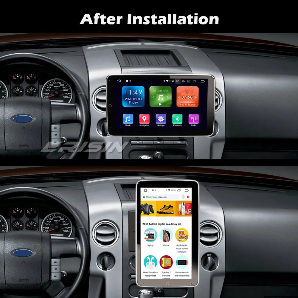 1123 Car stereo for Universal Double 2DIN Carplay Bluetooth 5.0 Android 9.0 DSP 10.1 Inch IPS Screen GPS Radio Autoradio | Автомобили и