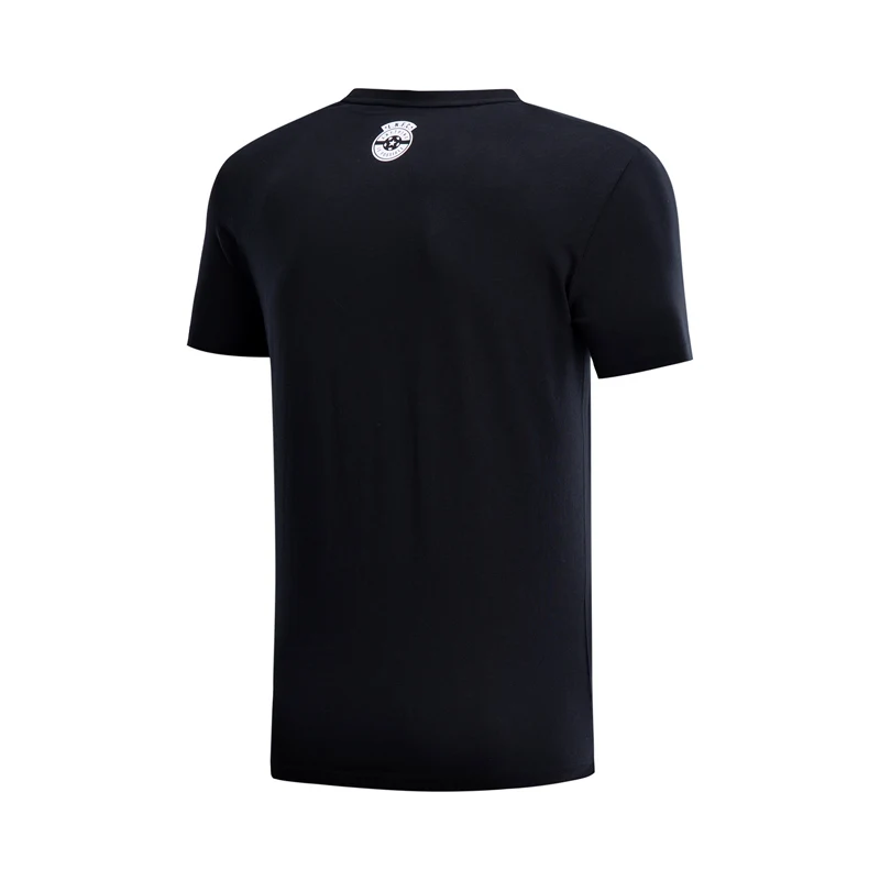 Li-Ning Мужская трендовая футболка из хлопка, Повседневная дышащая удобная спортивная футболка с подкладкой, топы AHSN183 MTS2774