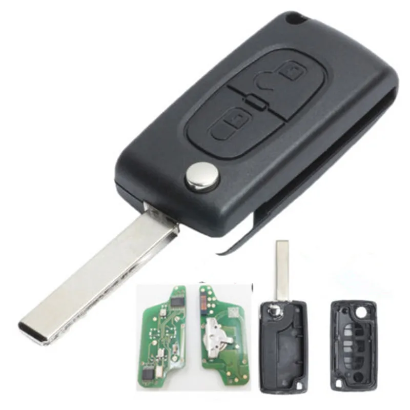 

Wilongda Auto car key 2 Button Flip Remote Key 434mhz id46 pcf7936 chip car key for PEUGEOT 207 208 307 308 408 key