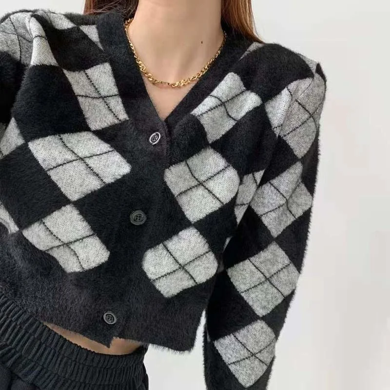 

Retro Soft Nuo Knitted Cardigan Mink Women