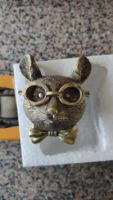 animial head bronzed aluminum staute animal with glasses hanging wall mount bear mouse deer rabbit stag home decoration pendant