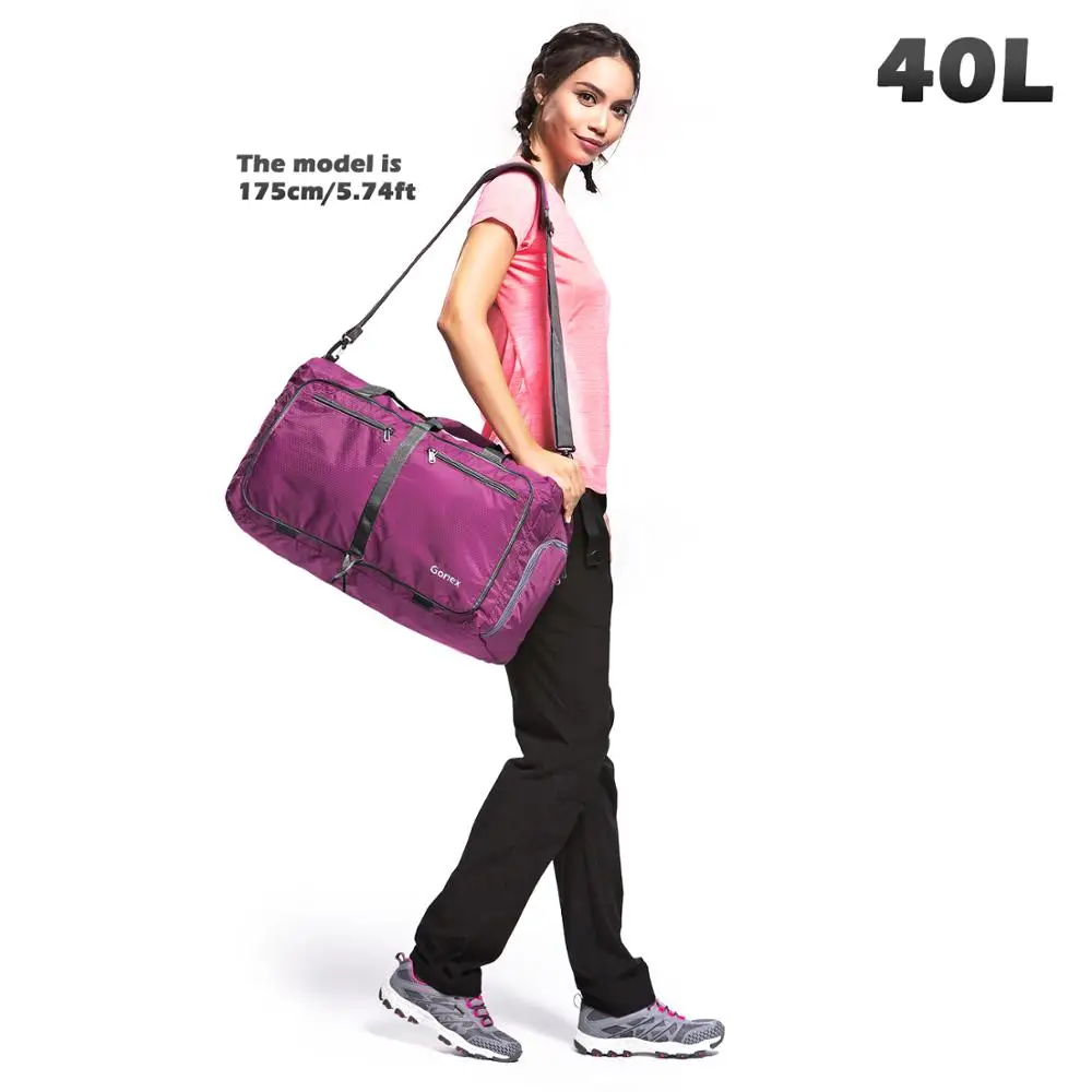 Rose Red Gonex 40L дорожная сумка для багажа для мужчин и женщин 210d нейлон дорожные сумки складные Сверхлегкая сумка для отдыха деловой поездки - Цвет: Rose Red