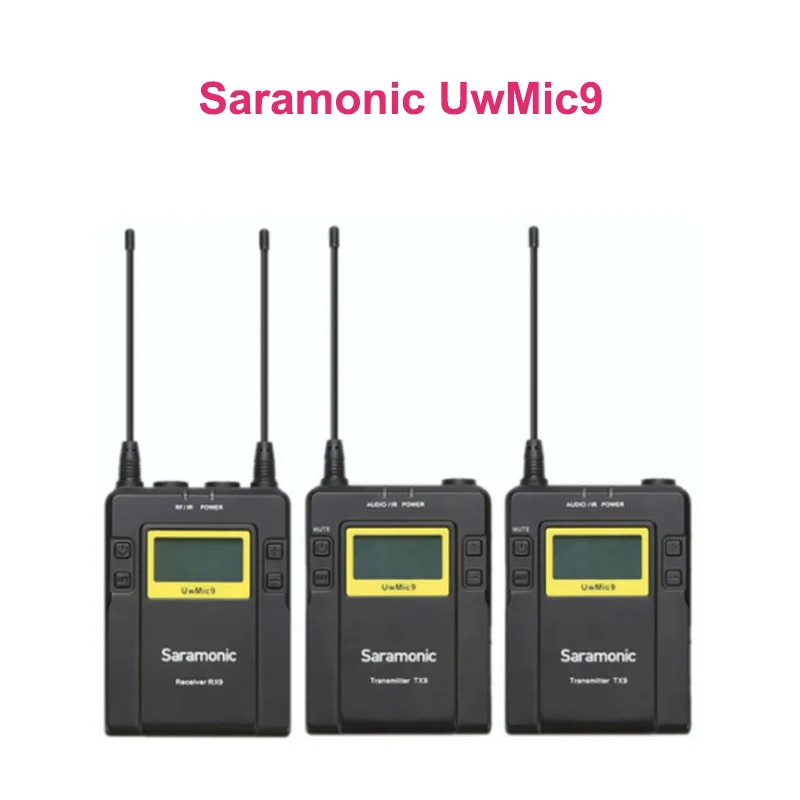 

Беспроводной микрофон Saramonic UwMic9, УВЧ, петличный микрофон, видеомикрофон для цифровой зеркальной камеры, Canon, Nikon, Sony