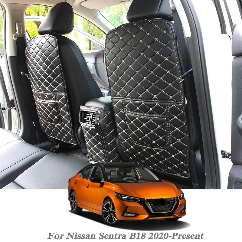 Car Styling Leather Interior Seat Protector Side Edge Protection Pad For Nissan Sentra B18 2020-PresentSticker Anti-kick Mat | Автомобили