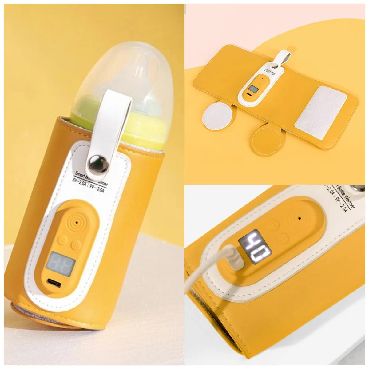 

USB-подогреватель для детских бутылочек, портативный подогреватель молока для путешествий, подогреватель для бутылочек для кормления младенцев, изоляционный термостат, подогреватель пищи