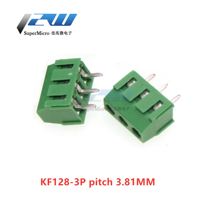 Винтовые концы для печатной платы KF128 3 81 мм 10 шт. фоторазъем соединения 2P 3P 4P 5P 6P 7p