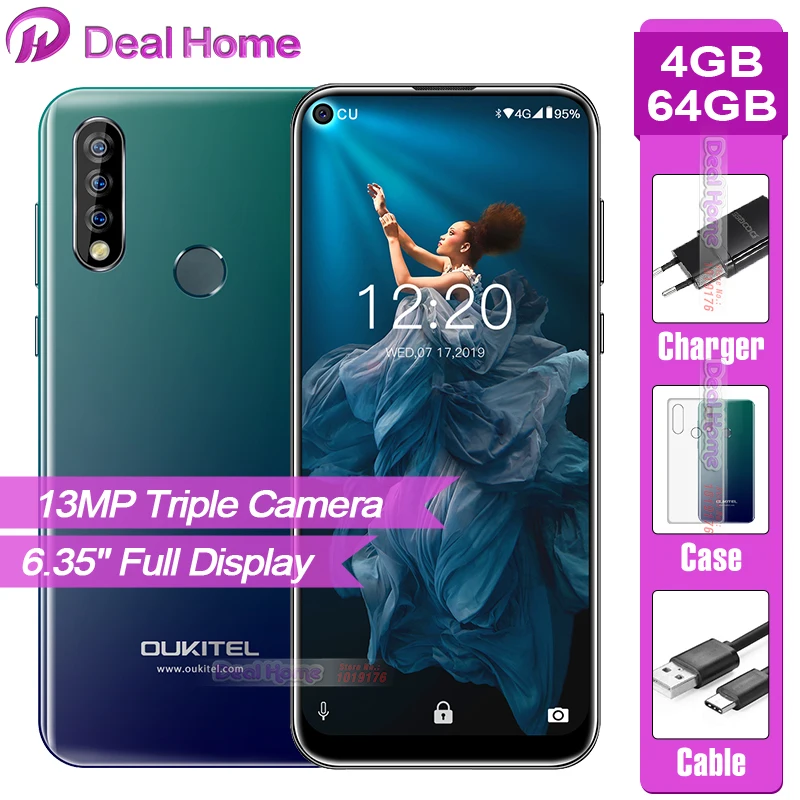 Oukitel C17 Pro 6 35 &quotполный экран 4 Гб Оперативная память 64 Встроенная 13MP тройной задней