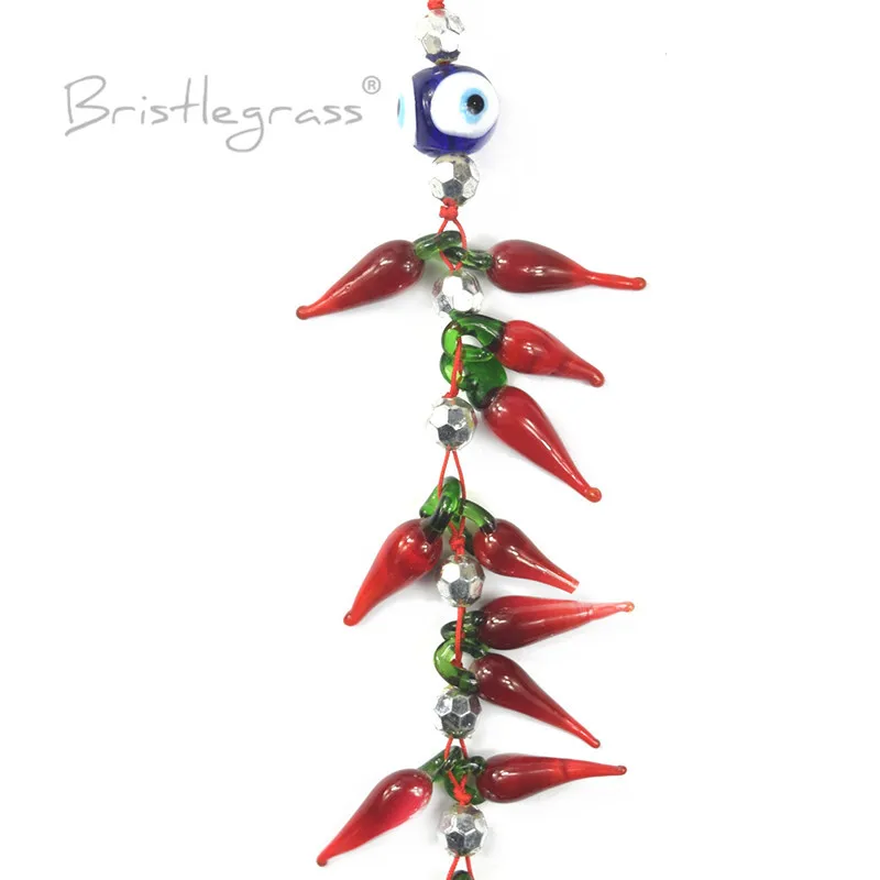 BRISTLEGRASS Турецкая голубой с клипсами Дурной глаз чили Ленточки автомобиль