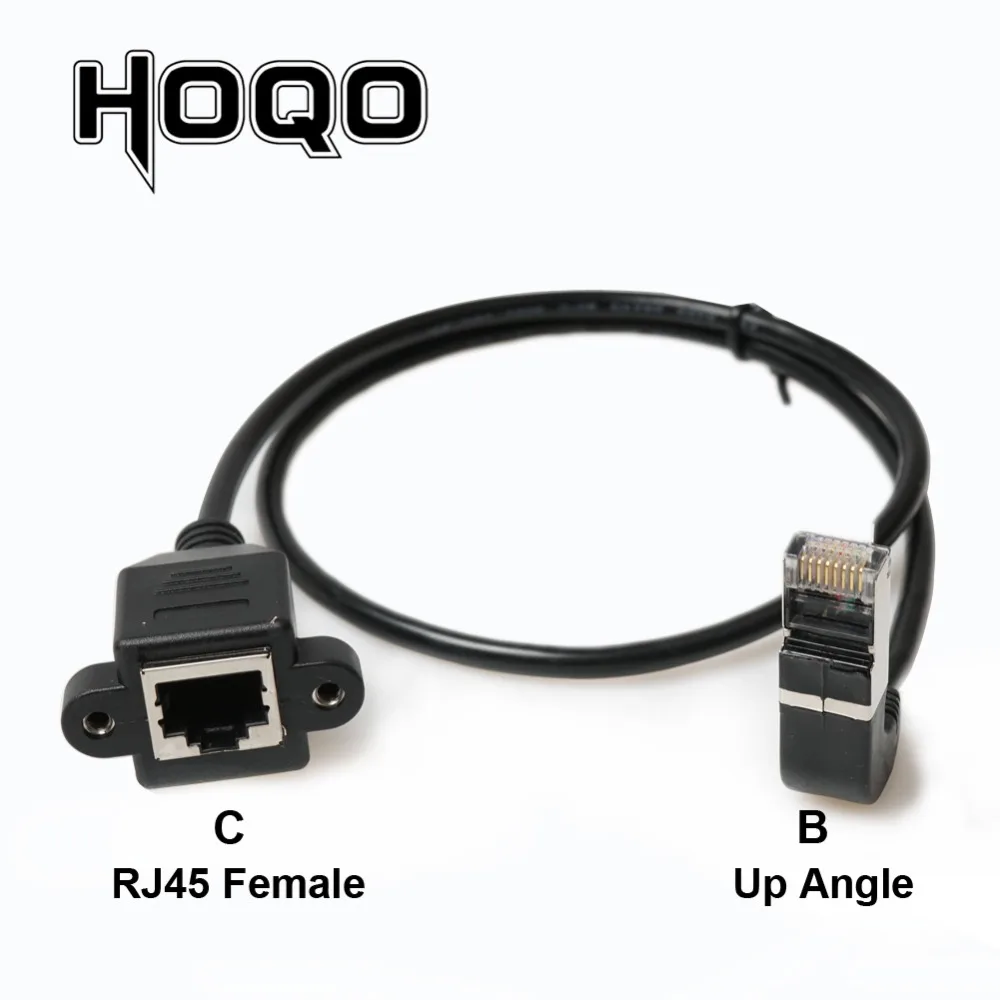 

Вверх вниз угловой 90-градусный угол 8P8C FTP STP UTP Cat 5e RJ45 Панельное крепление «штырь-гнездо» Удлинительный кабель Lan Ethernet сетевой шнур