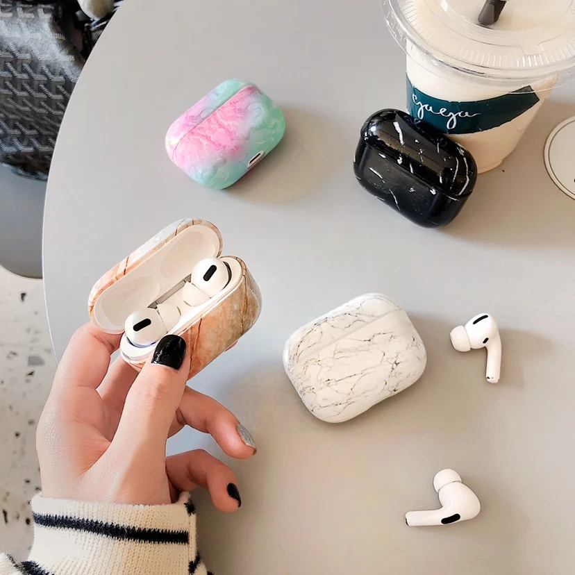 3D мраморный чехол для Airpods Pro Чехол беспроводной Bluetooth airpod 3 Apple Air Pods airpods магазин