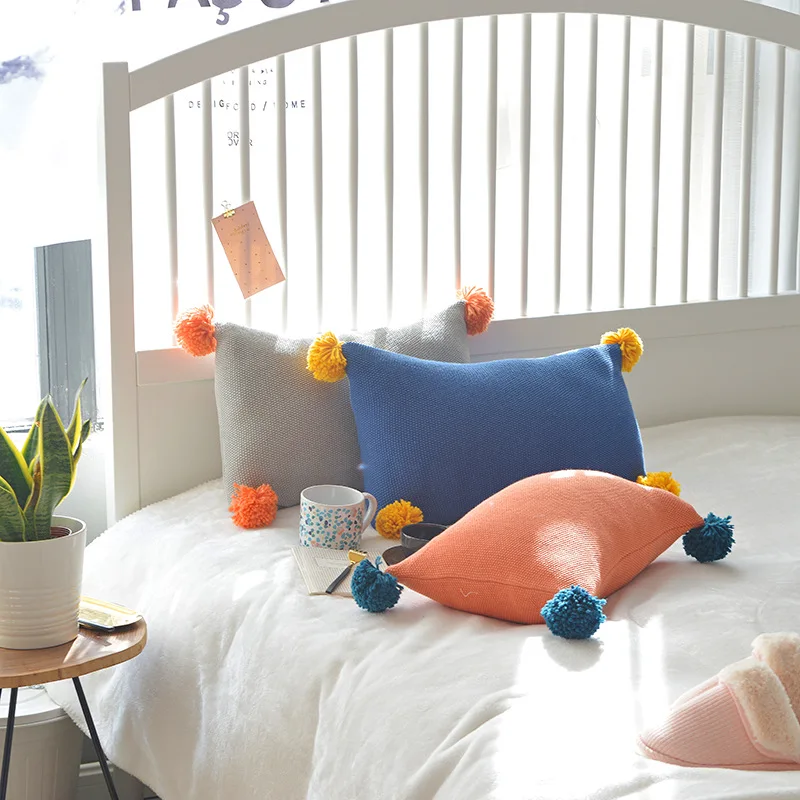 Simanfei мяч хлопок Спальный Подушка спальня кровать офис автомобиль декоративная