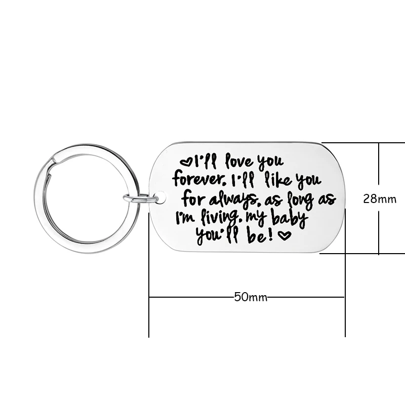 Женская цепочка на день матери подарки ожерелья подвески буквы I Love You Forever Mommy/Baby |