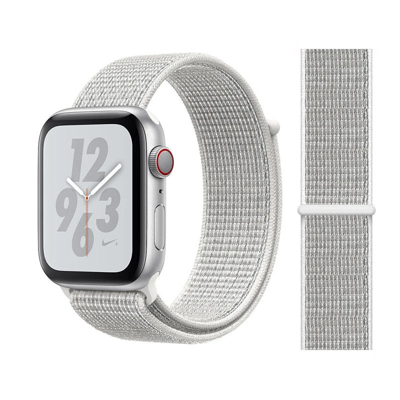 Summit white Нейлоновый ремешок для apple watch 44 мм/40 мм 4 5 iwatch 42 мм/38 мм 3 2 1 браслет красочные спортивные аксессуары для часов - Цвет ремешка: Summit white