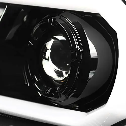 Sulinso для Toyota 12 15 Tacoma жемчужный черный светодиодный ДХО проектор фары головные