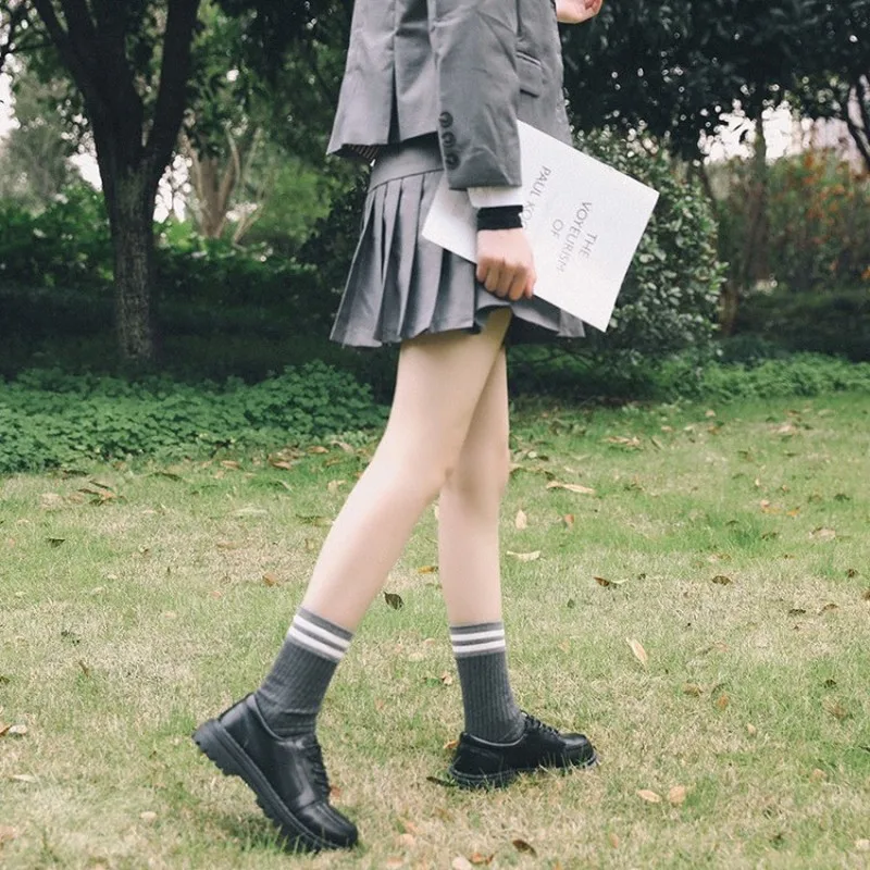 

2020 Style small leather shoes women spring new wild students wild single shoes women's thick bottom zapatos de mujer Z15-59