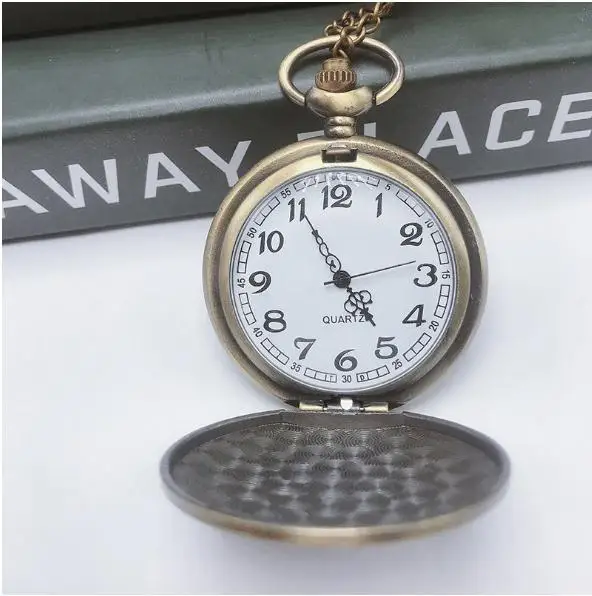 Часы Гарри в стиле ретро бронзовые школьные карманные часы H из кварцевого