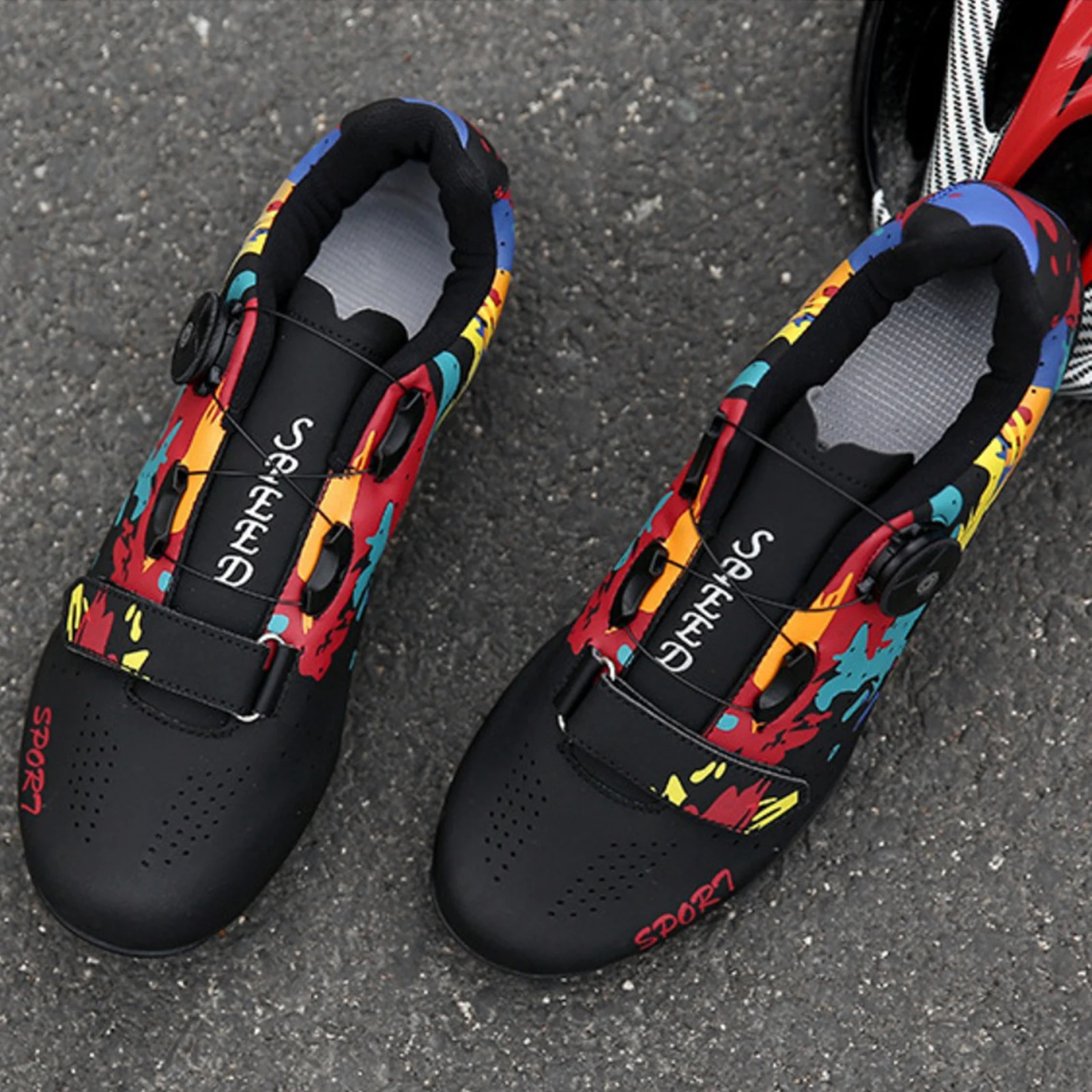 

Breathable Road Bike Shoes Solid Nylon Sole Women Men Bicycle Sneaker for SPD