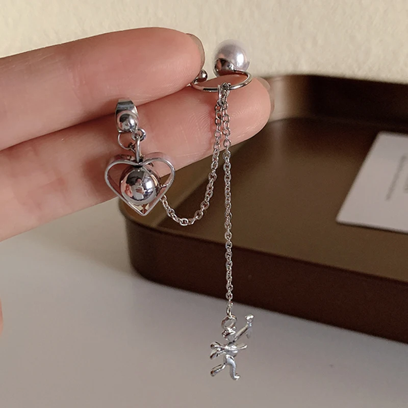 

Ear bone chain high-quality tassel earrings one-piece ear clip female cool personality 2021 new trendy earrings