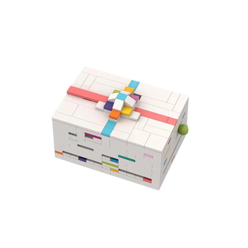 

MOC Color Giftcard Box Level 8 Puzzle Boxs Building Block Bricks Assemble DIY City Model Toys For Children Kids Birthday Gift