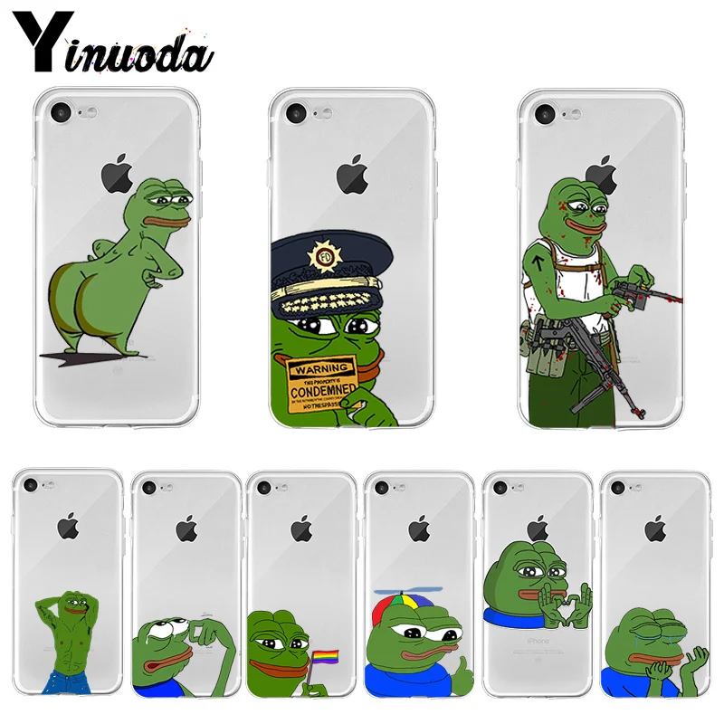 Yinuoda лягушонок Пепе Модный чехол для телефона чехол для iphone 8 7 6 6S Plus X XS max 10 5 5S SE XR Coque Shell