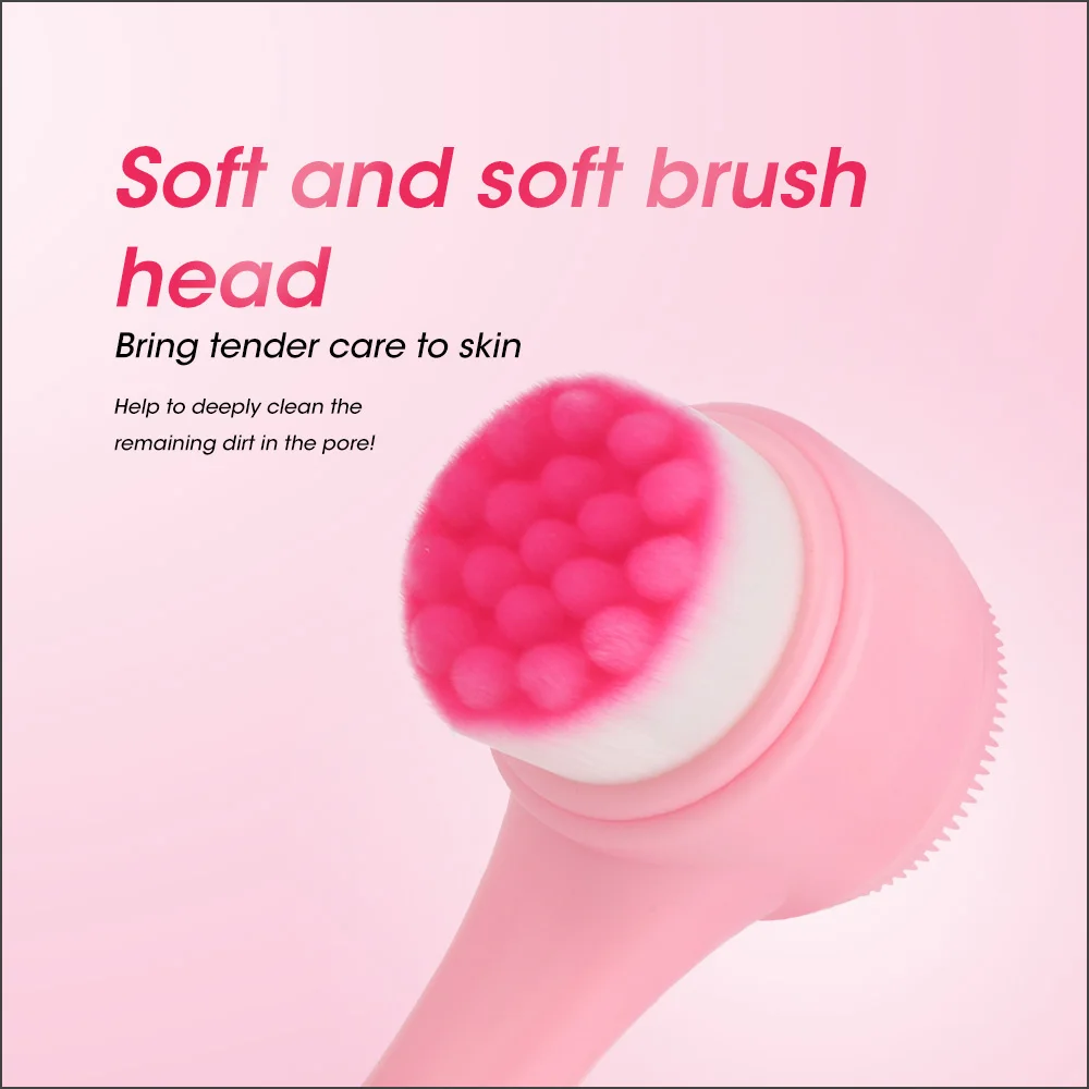 AOPHIA двухсторонняя силиконовая щётка для очищения лица портативный размер 3D