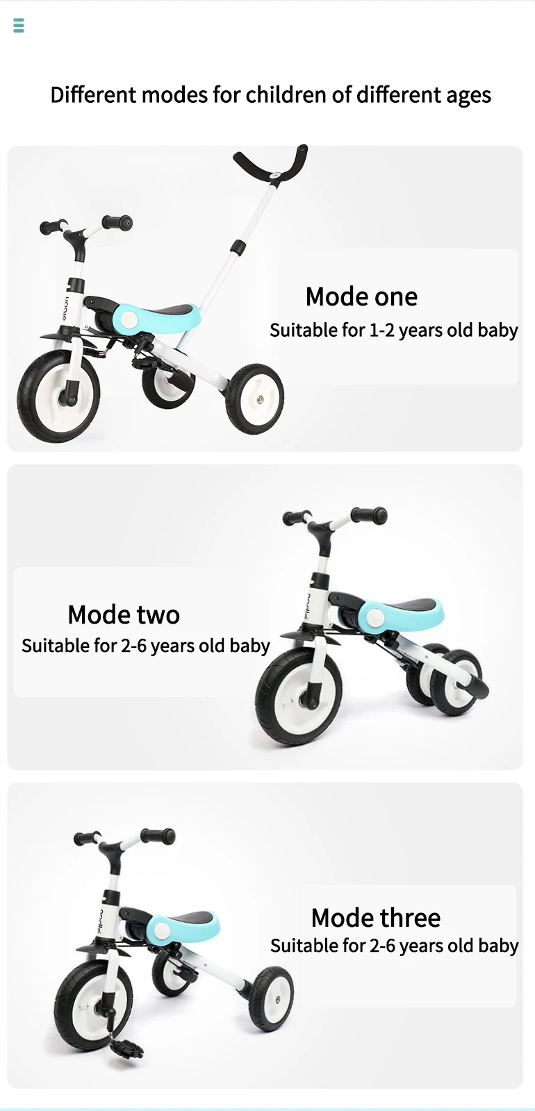 Подлинная nadle Верховая игрушка коляска трехколесный велосипед 1-3-6 лет складной детский велосипед детский скутер