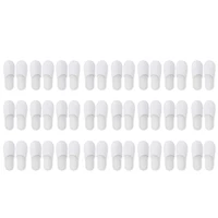 disposable slippers24 pairs closed toe disposable slippers fit size for men and women for hotel spa guest used white