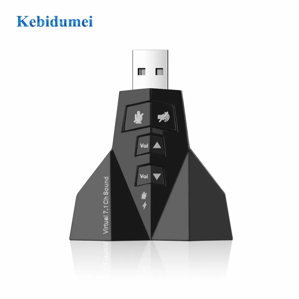 Микрофон kebidumei микрофон гарнитура 7 1 Ch 3D Аудио карта конвертер двойная звуковая