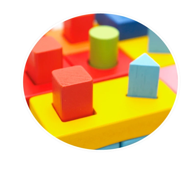 Деревянная трехмерная геометрическая форма соответствия набор столпов young