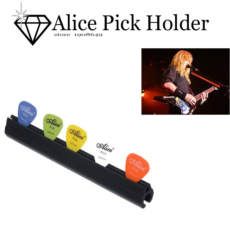 

Alice Microphone Stand Pick Holder Plectrum Clip for Guitar + 5 Guitar Picks
