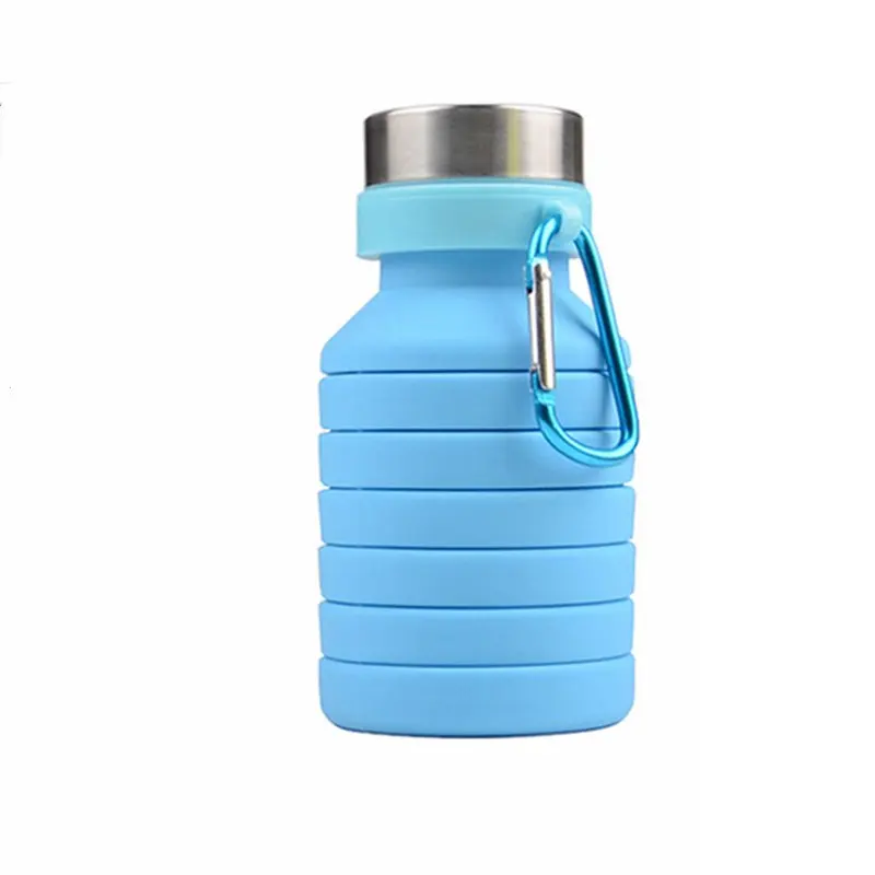 

Retractable Kettle 550ML Outdoor Creative Solid Color Sports Portable Silica Gel Foldable Hunting Camping Hiking Field Tools