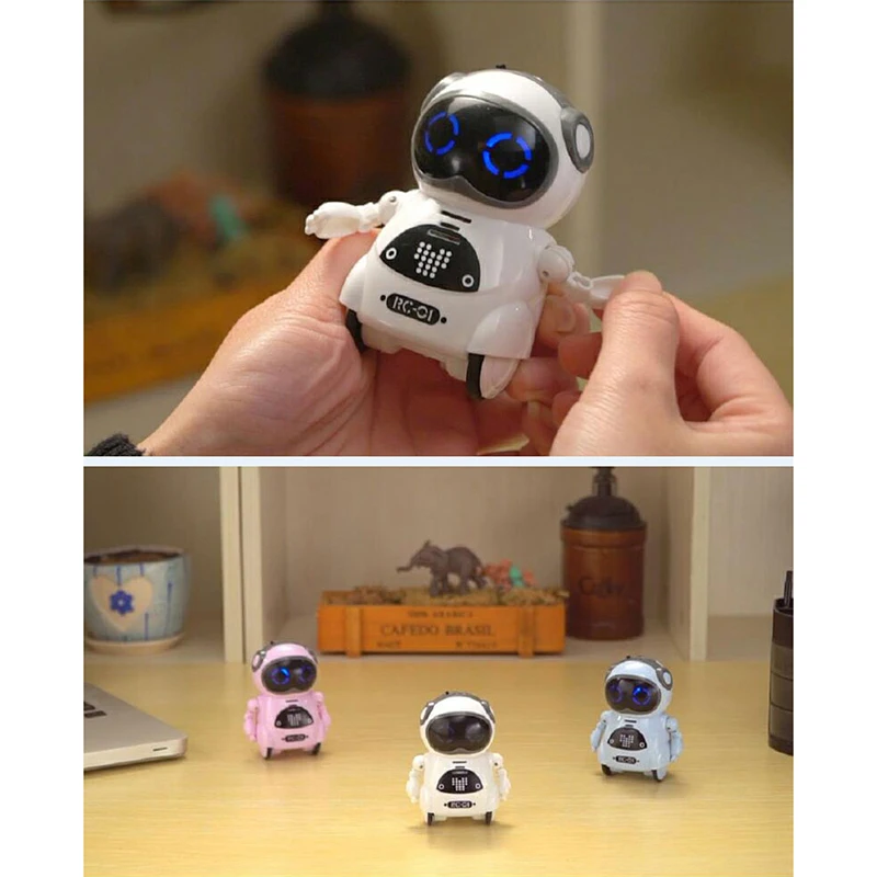 

Hot Pocket Robot Mini Robot Toys Gift Talking Interactive Dialogue Voice Recognition Record Singing Dancing Smart Robot LBV