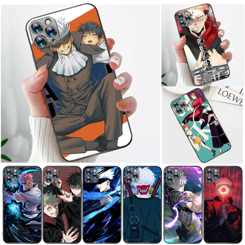

Jujutsu Kaisen Sukuna Satoru Gojo Fushiguro Megumi Yuji Itadori Phone Case For iPhone 11 11Pro MAX Coque Back Cover Carcasa