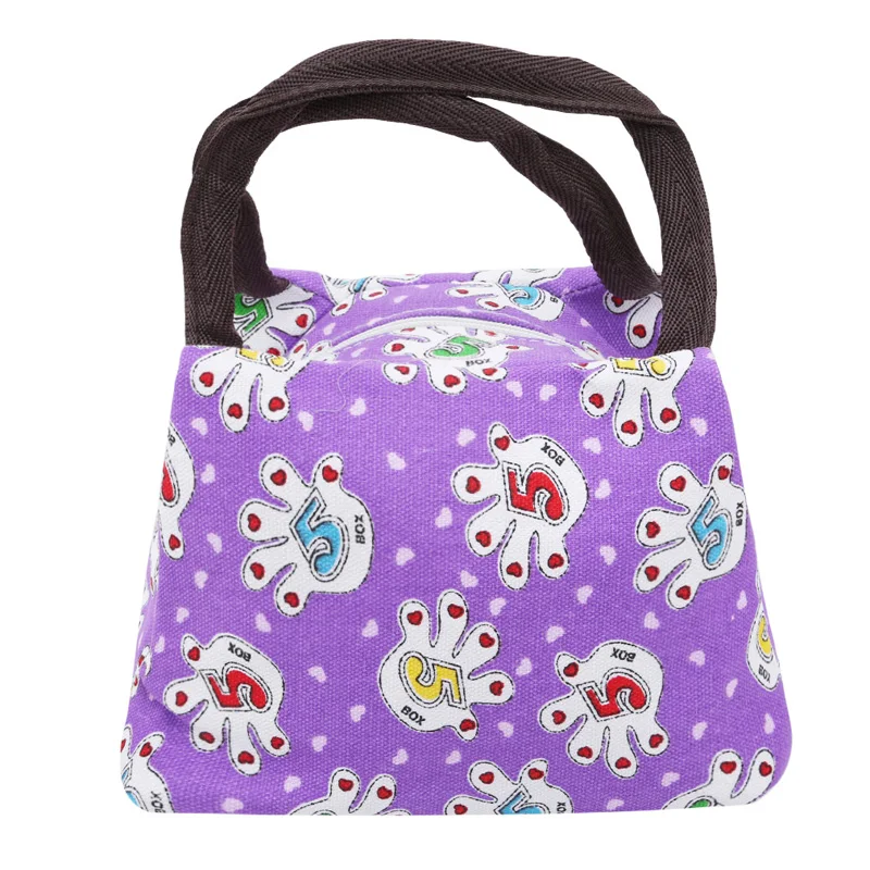 Изолированная сумка для обеда Термосумка с мультяшным животным принтом тоут