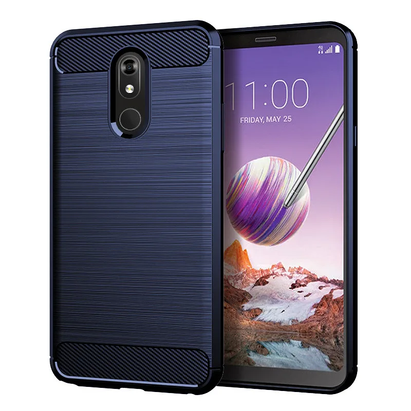 Мягкий чехол для телефона из углеродного волокна LG K8 Plus LV3 2018 Aristo2 Aristo3 Tribute Empire Risio3