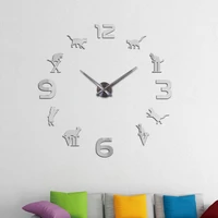 new quartz 3d diy wall clocks home decorations acrylic mirror clock horloge modern watch sticker free shipping real